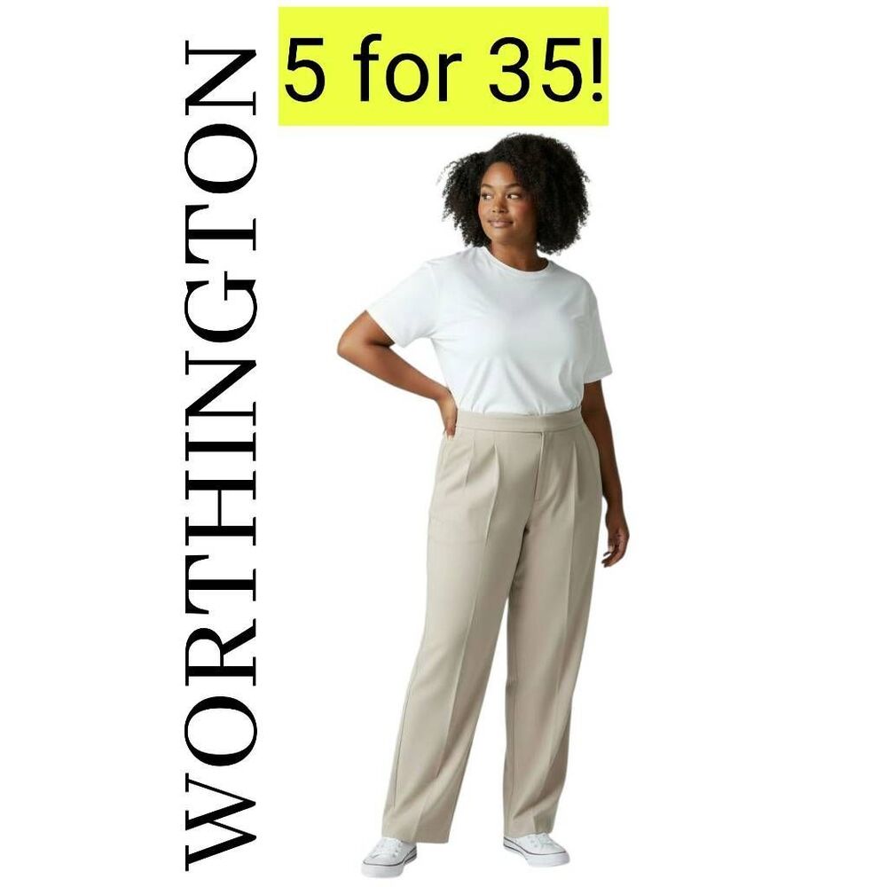 Trousers Business Casual Professional Office Career Wear Neutral Light Tan Pants